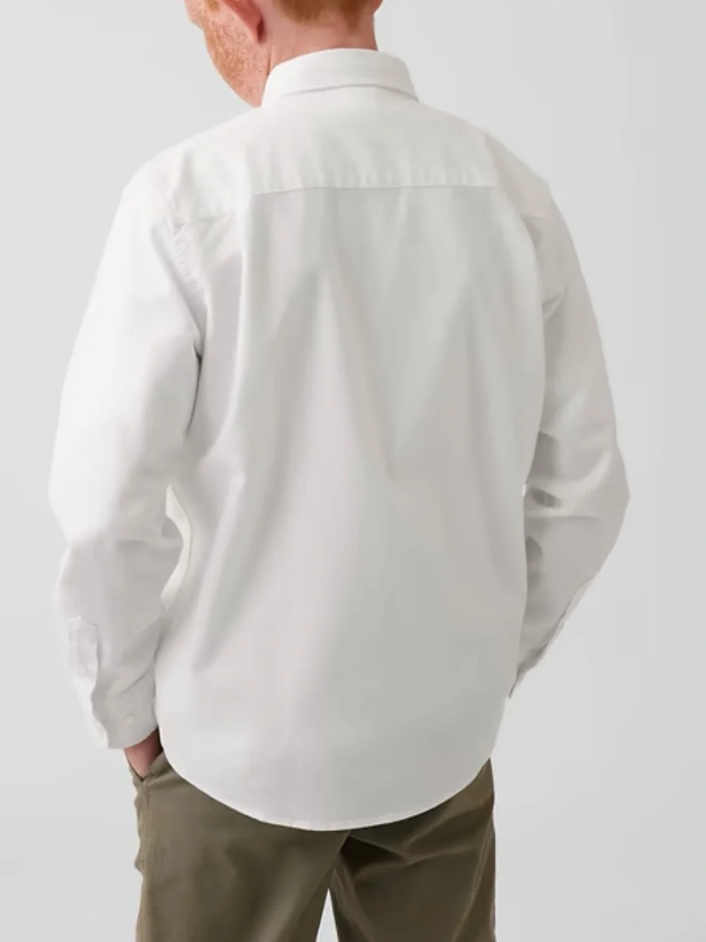 GAP White Button-Down Shirt with Chest Pocket